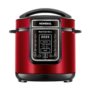Panela de Pressão Elétrica Digital 6L Mondial Vermelho/Inox - PE-60-6L-RI