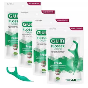 Kit 200 Flosser Fio Dental com Haste GUM