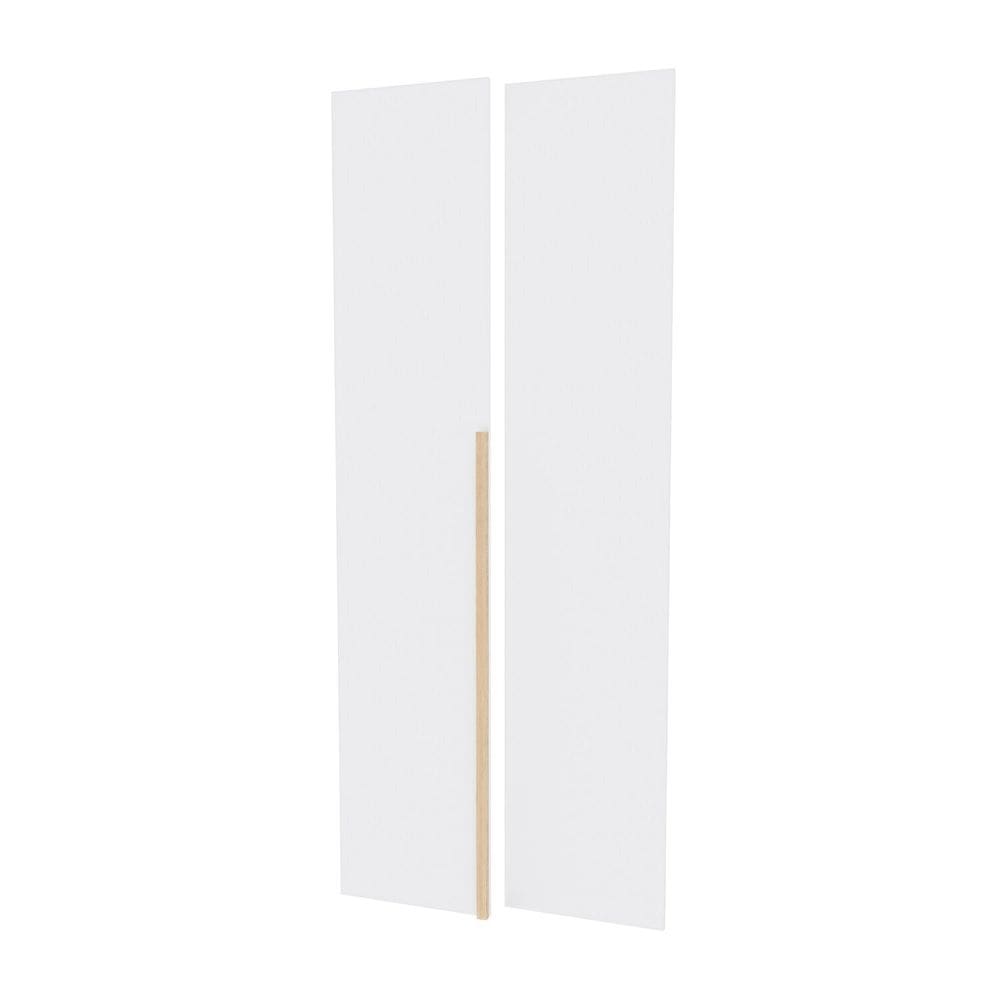 Kit 2 Portas para Guarda-roupa de Canto Reto Modular 95cm Jade Cabecasa Madeiramadeira Branco