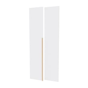Kit 2 Portas para Guarda-roupa de Canto Reto Modular 95cm Jade Cabecasa Madeiramadeira Branco