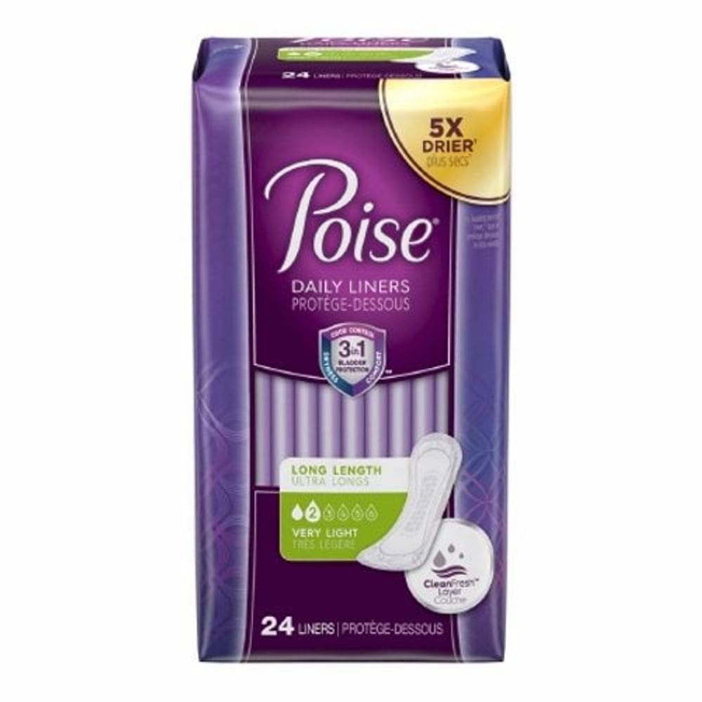 Almofada de controle da bexiga Poise 8-1/2 polegadas de comprimento Absorção de luz Abs-Loc Core Tamanho único para a maioria das capas de anúncios de