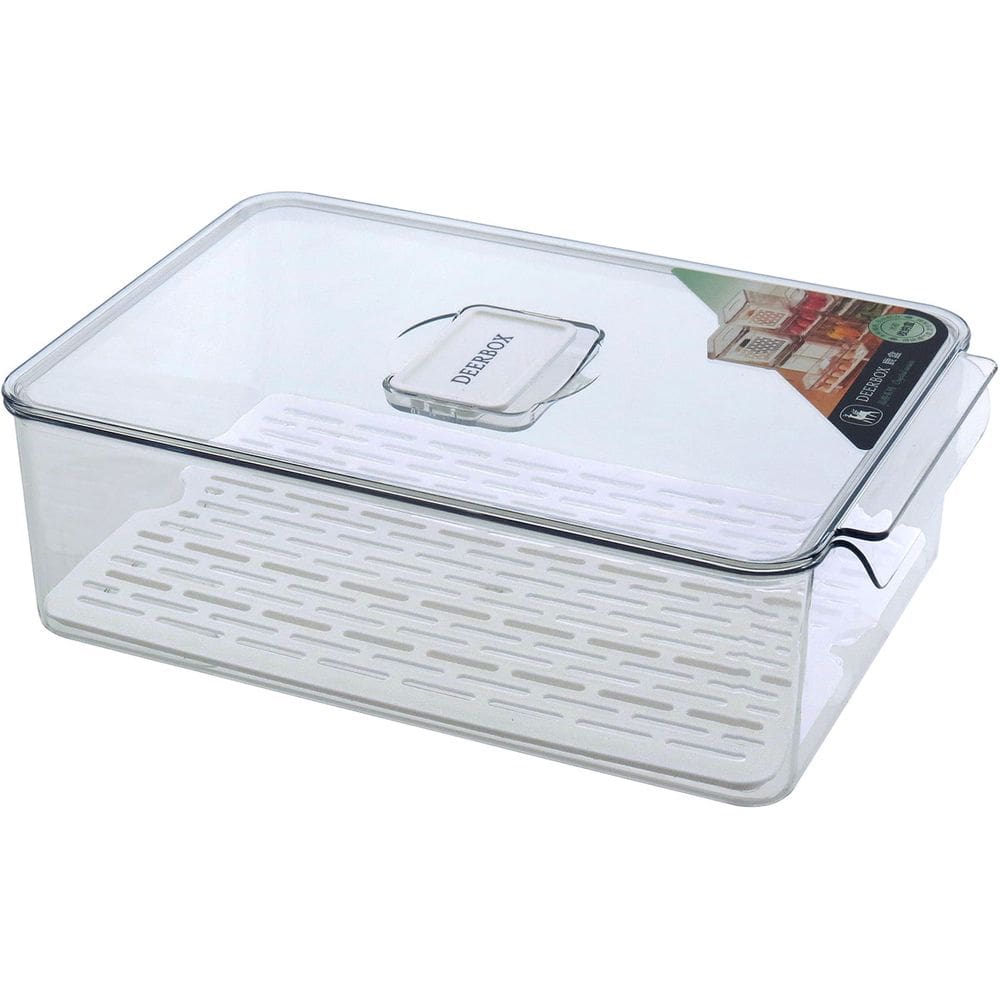 CAIXA ORGANIZADORA PARA GELADEIRA COM TAMPA ACRILICO 10x21x32cm
