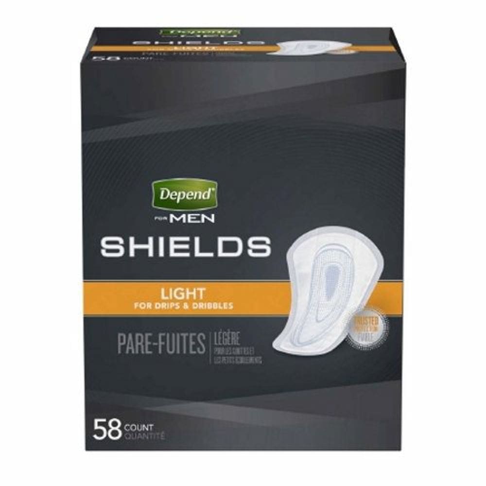 Almofada de controle de bexiga protetores dependentes para homens Absorção de luz Abs-Loc Core Tamanho único para a maioria dos adultos 58 unidades po