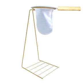 Kit Coador de Café + Suporte de Apoio Xicara Caneca - Dourado