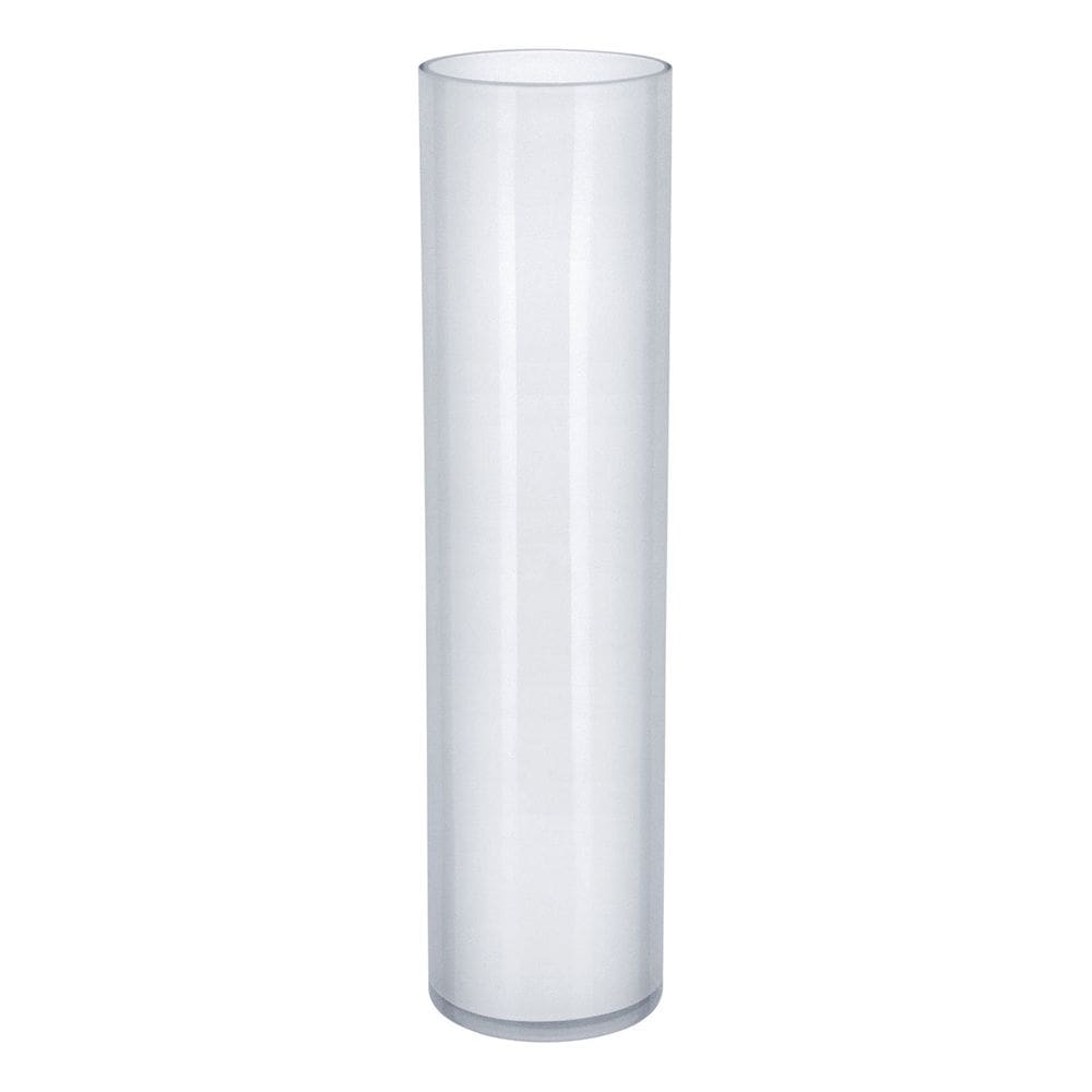 Vaso Vidro Decorativo Enfeite Casa 40x10x10cm Branco