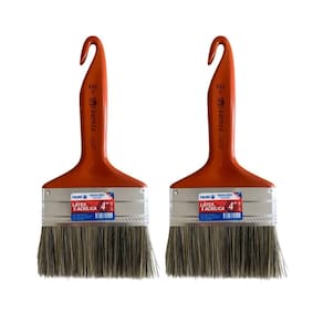 Kit 2 Trincha Pincel Para Pintura Látex Acrílica 4`` Tigre