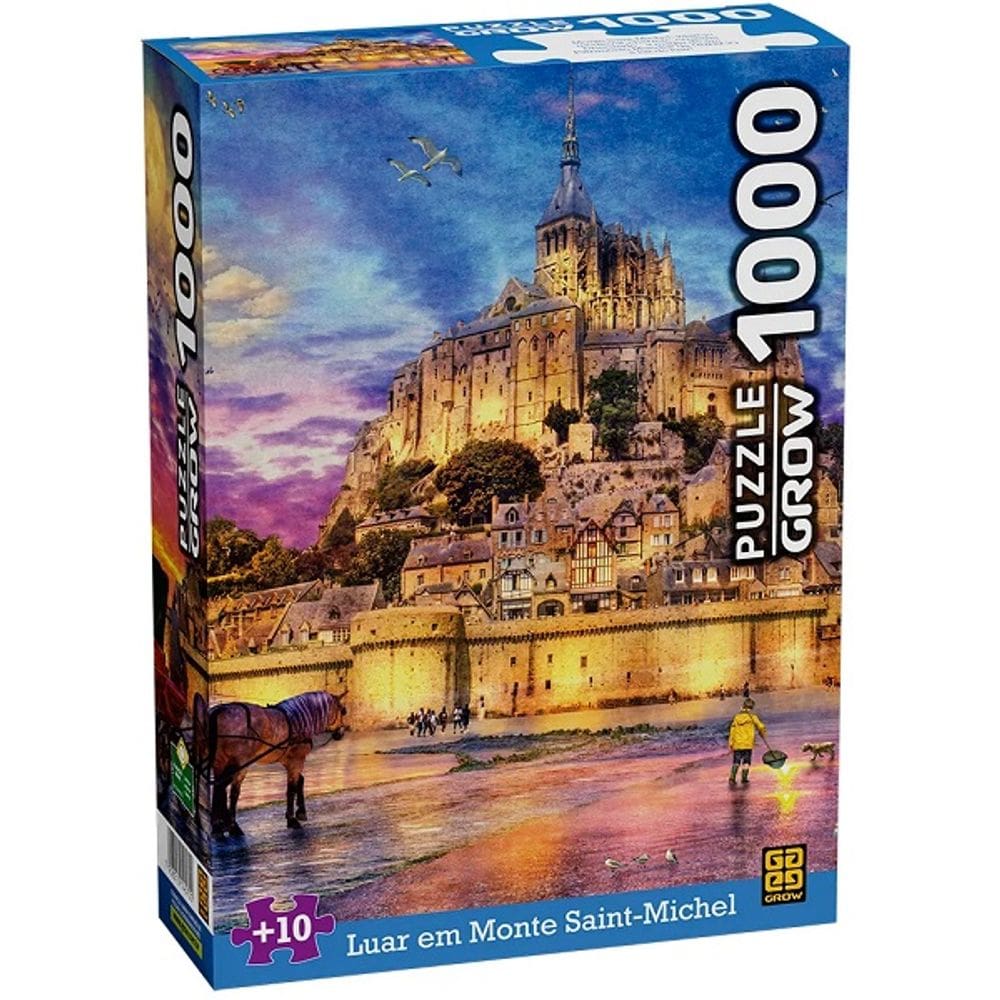 QUEBRA-CABEÇA 1000 Peças Luar em Monte SAINT-MICHEL GROW