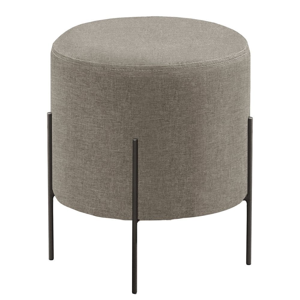 Puff Banqueta Estofado 48x40cm Luxo Odim Cappuccino