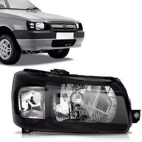 Farol Fiat Uno Fire Fiorino 2004-2013 Máscara Negra