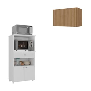 Kit Armário de Cozinha 2 Portas com Balcão Multiuso Multimóveis MP2238
