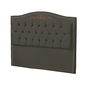 Cabeceira King Size Estofada Para Cama Box Maitê Veludo Cor Tabaco