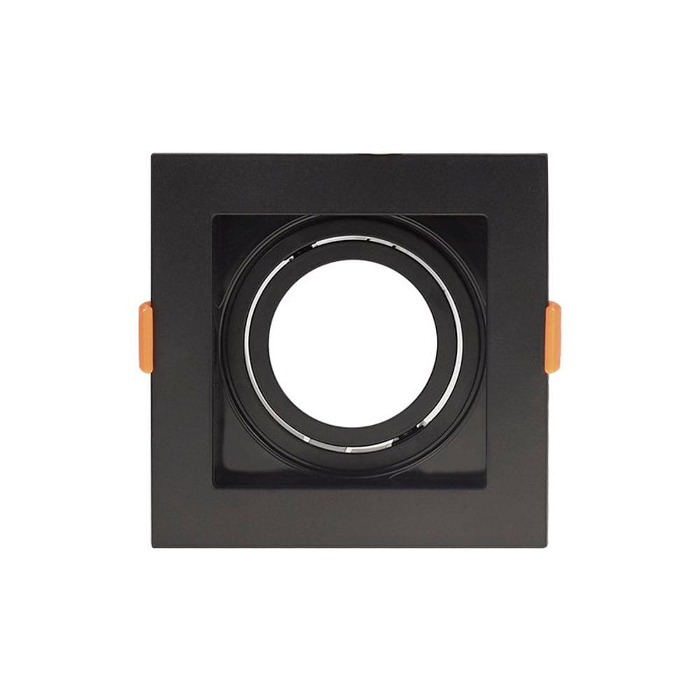 Spot Embutir Recuado Dicróica Mr16 Quadrado Direcionável Preto