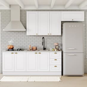 Cozinha Completa Americana 8 Portas 3 Gavetas 100% Mdf Branco - Henn