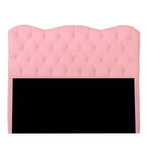 Cabeceira Casal Estofada Para Cama Box Verona Veludo Cor Rosa Bebe