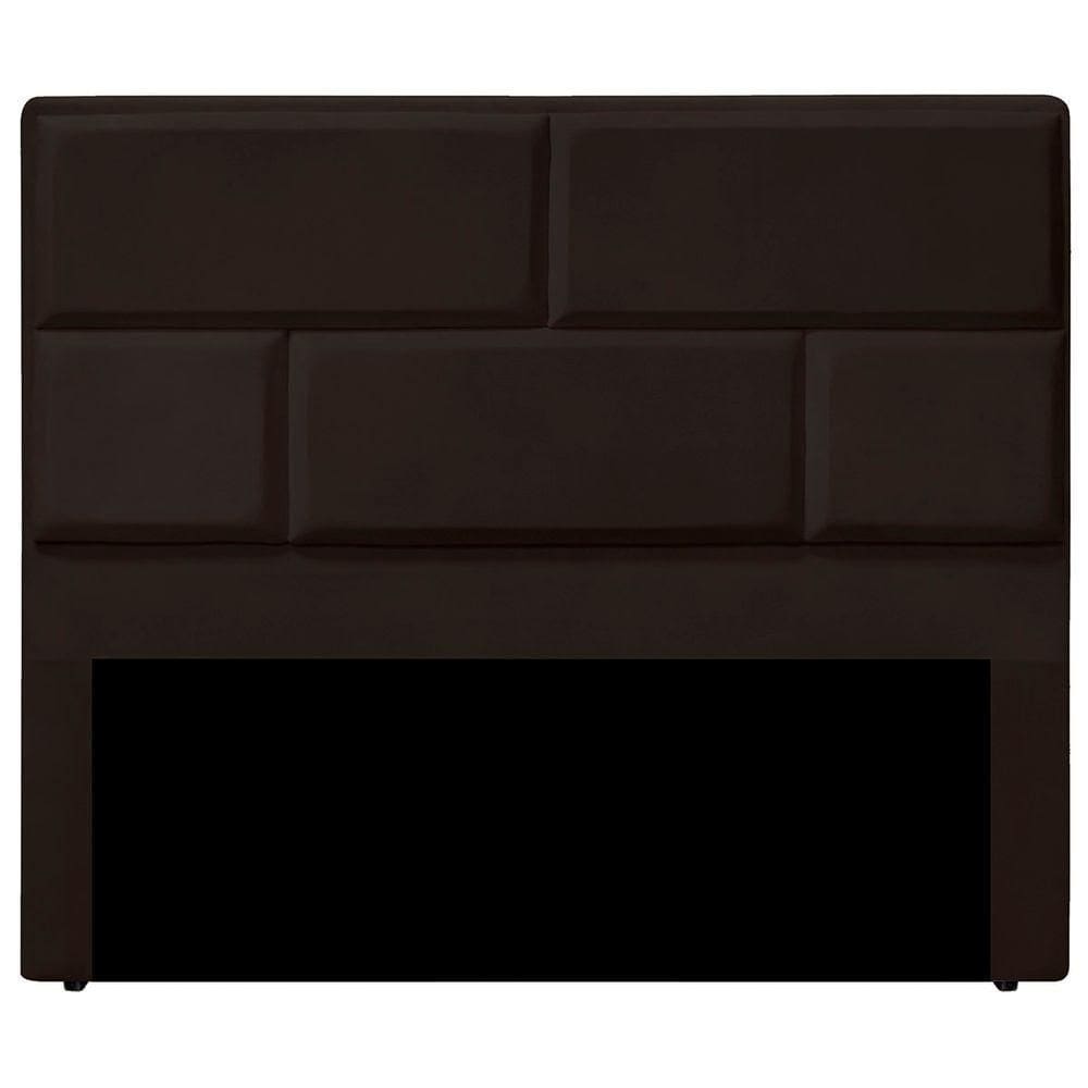 Cabeceira Casal Queen Estofada Para Cama Box Jade Veludo Cor Marrom