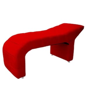 Maca Estofada Julia Para Estetica Facial Sombrancelha E Cilios Suede Cor Vermelho