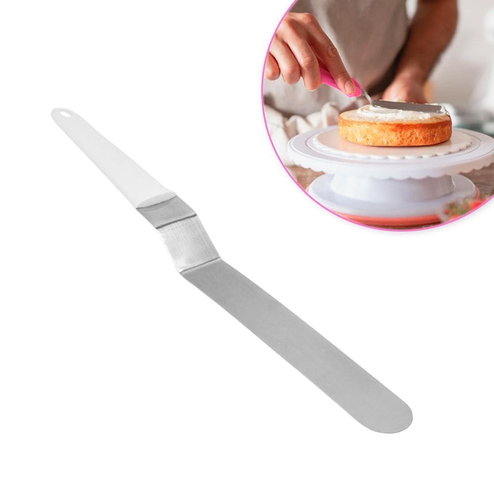 Espátula Confeiteiro 38Cm Inox Curvo