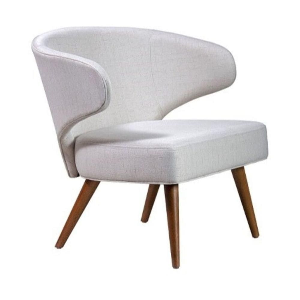 Poltrona Decorativa com Pés de Madeira Multimóveis CR7005
