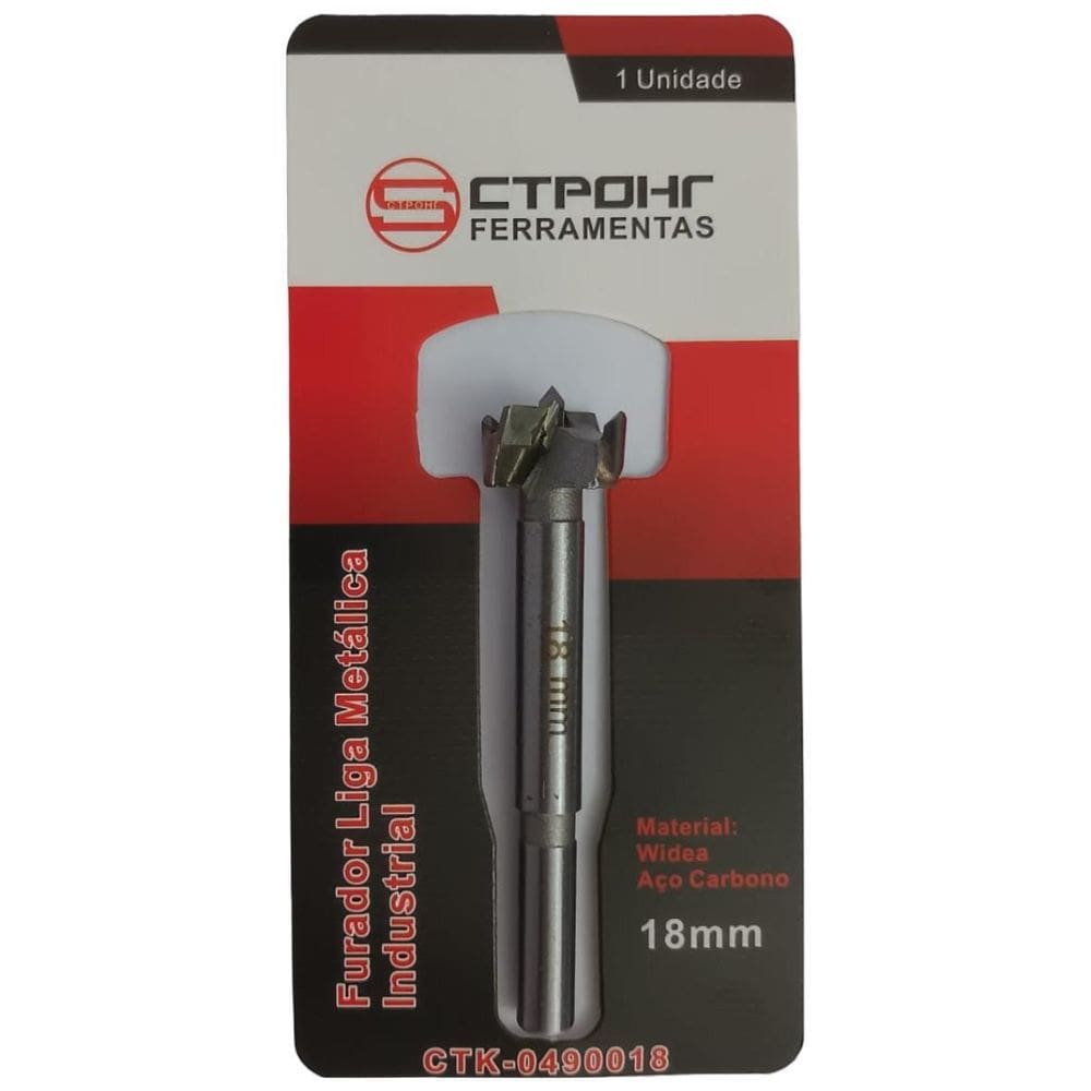 Broca Forstner 18Mm Dobradiça De Armário Liga Industrial