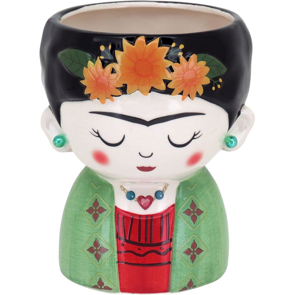 CACHEPÔ CERÂMICA 17x13x13cm COLORIDO VASO DECORATIVO PLANTA