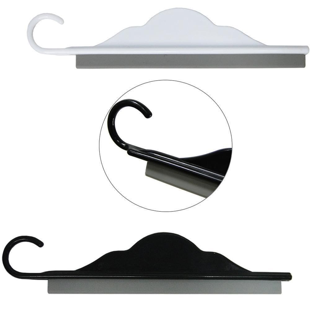 Rodo De Pia De Plastico Com Gancho Preto / Branco 20X4,5Cm