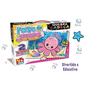 Brinquedo Quebra Cabeça Polvo Das Emoções Big Star 48 Peças