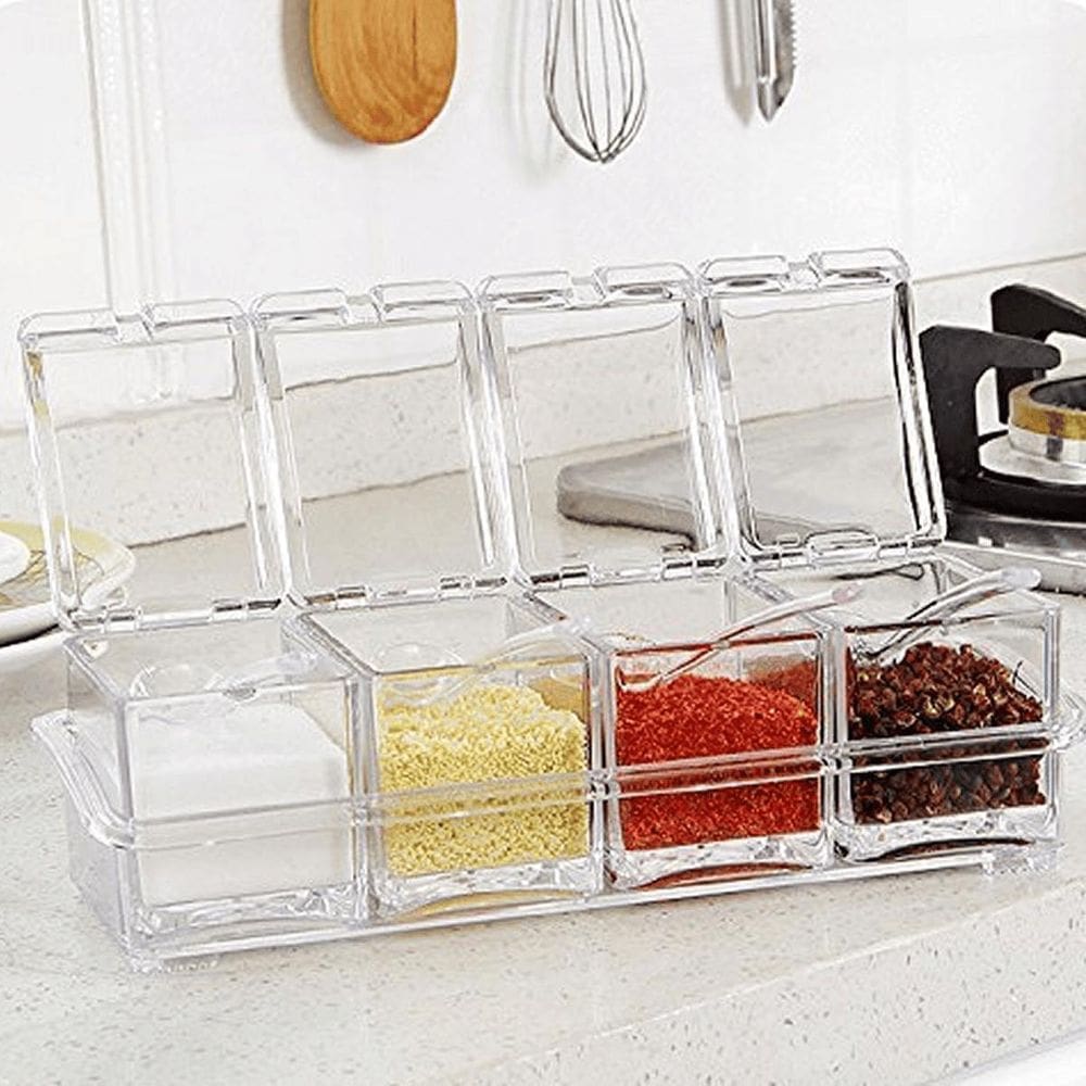Porta Temperos Condimentos Cozinha Potes Organizador Colher