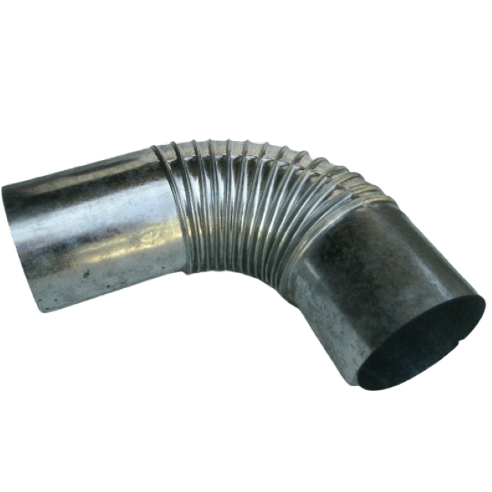 Curva Sanfonada Para Chaminé 90º 120Mm Galvanizada.