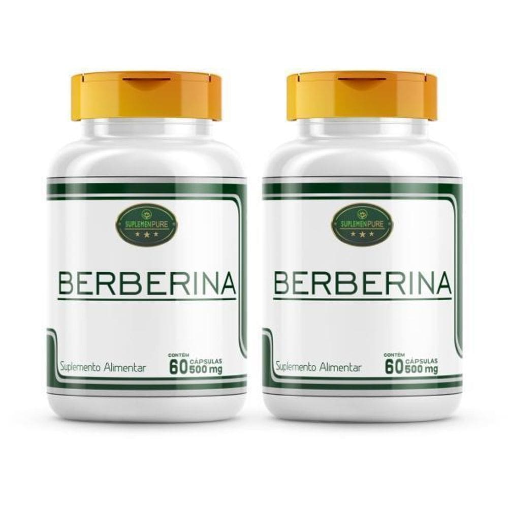 Berberina  Phellodendron Amurense  120 Cáps 500Mg -2 Frascos