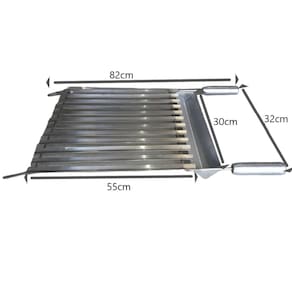 Grelha de inox argentina 30X55CM - ARTEINOXX