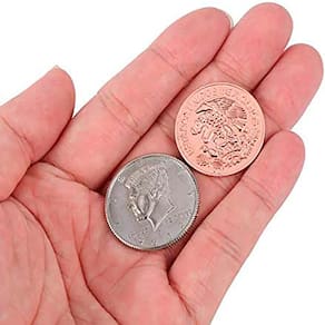 Moeda Scoth & Soda, Half Dollar + Dollar Mexicano R+