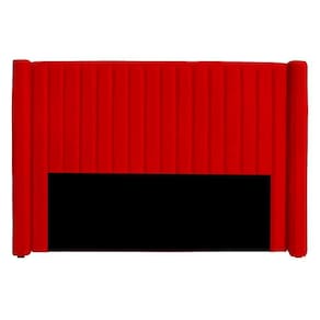 Cabeceira Casal King Size Estofada Para Cama Box Alicia Veludo Cor Vermelho