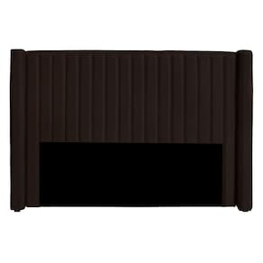 Cabeceira Casal King Size Estofada Para Cama Box Alicia Veludo Cor Marrom