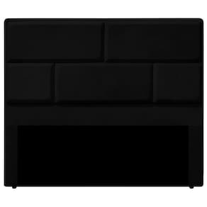 Cabeceira Casal Queen Estofada Para Cama Box Jade Veludo Cor Preto