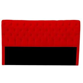 Cabeceira Casal Queen Estofada Para Cama Box Glass Veludo Cor Vermelho