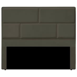 Cabeceira Casal Queen Estofada Para Cama Box Jade Veludo Cor Tabaco