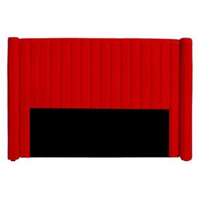 Cabeceira Casal Queen Size Estofada Para Cama Box Alicia Veludo Cor Vermelho