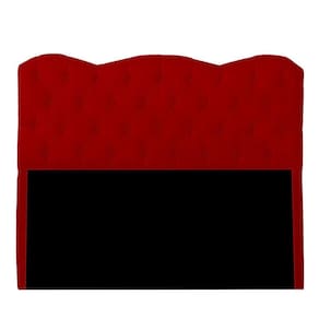 Cabeceira Casal Queen Estofada Para Cama Box Verona Veludo Cor Vermelho