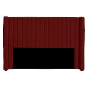 Cabeceira Casal Queen Size Estofada Para Cama Box Alicia Veludo Cor Marsala