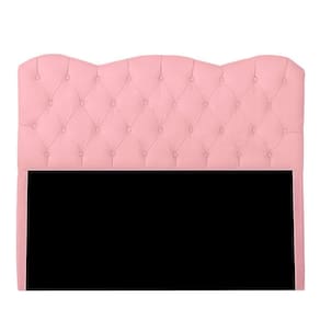 Cabeceira Casal Queen Estofada Para Cama Box Verona Veludo Cor Rosa Bebe