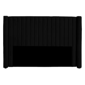 Cabeceira Casal Queen Size Estofada Para Cama Box Alicia Veludo Cor Preto