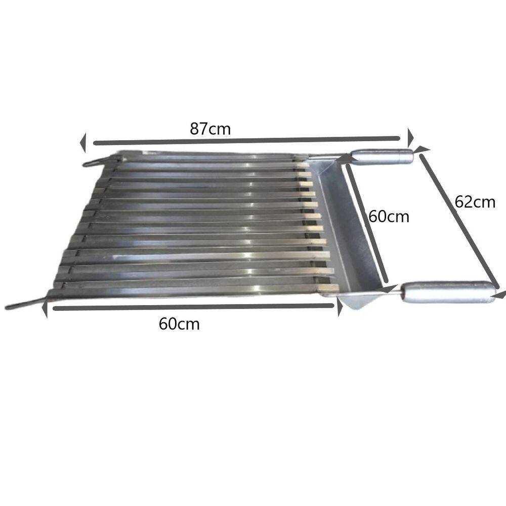 Grelha de inox argentina  60X60CM - ARTEINOXX