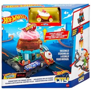 Htn77 Hot Wheels City Pista De Brinquedo Sorveteria