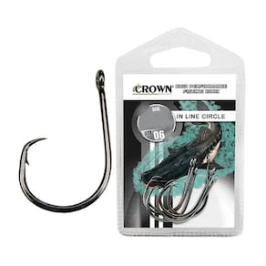 Anzol Crown Circular In Line Circle Black Super Resistente - Cartela Nº 5/0 6un