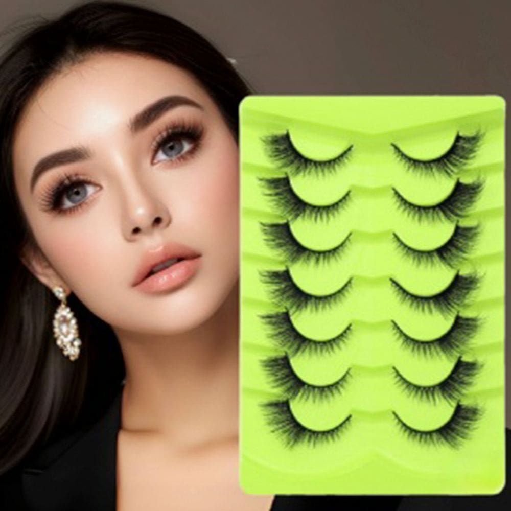 Kit 7 Pares Cílios Postiços Natural 3D Super Natural Cílios