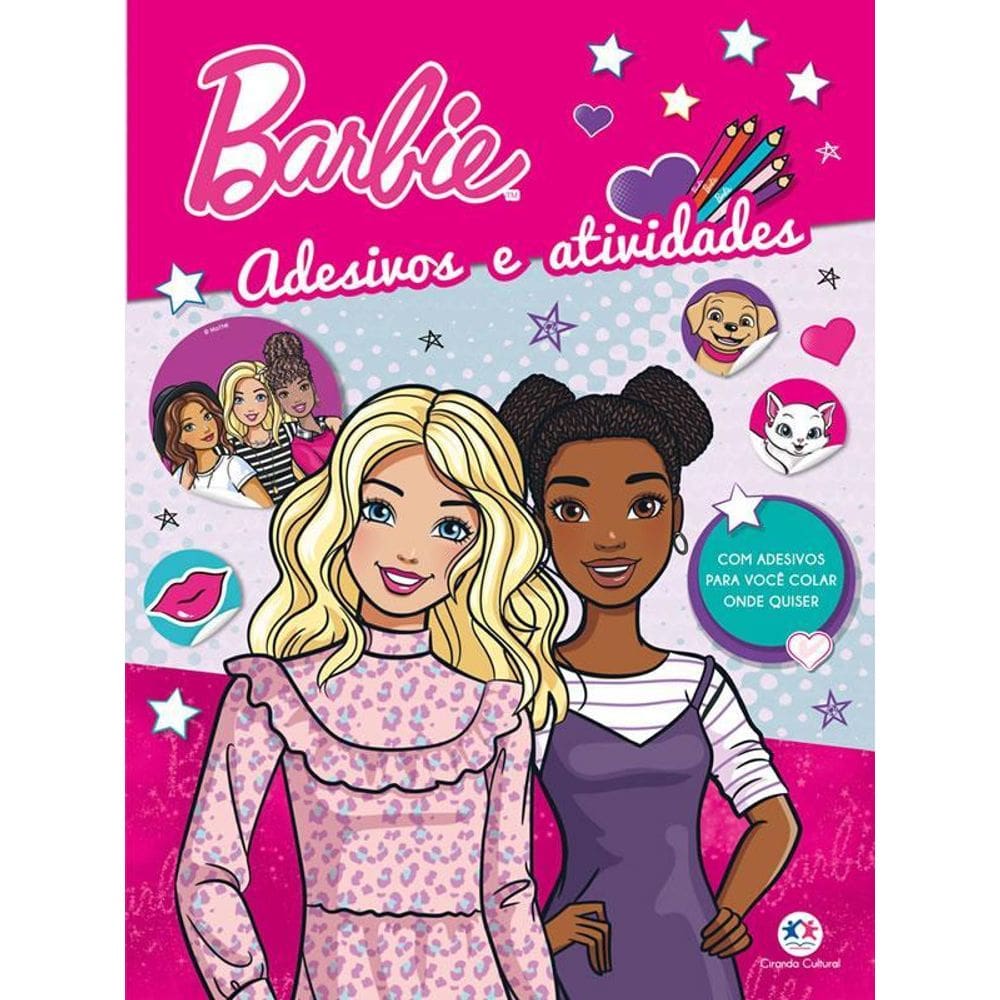 Livro Barbie - Adesivos E Atividades