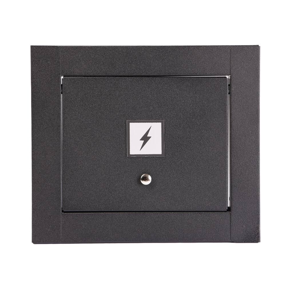 Visor Parede Energia Luz 100% Inox Basculante – Preto