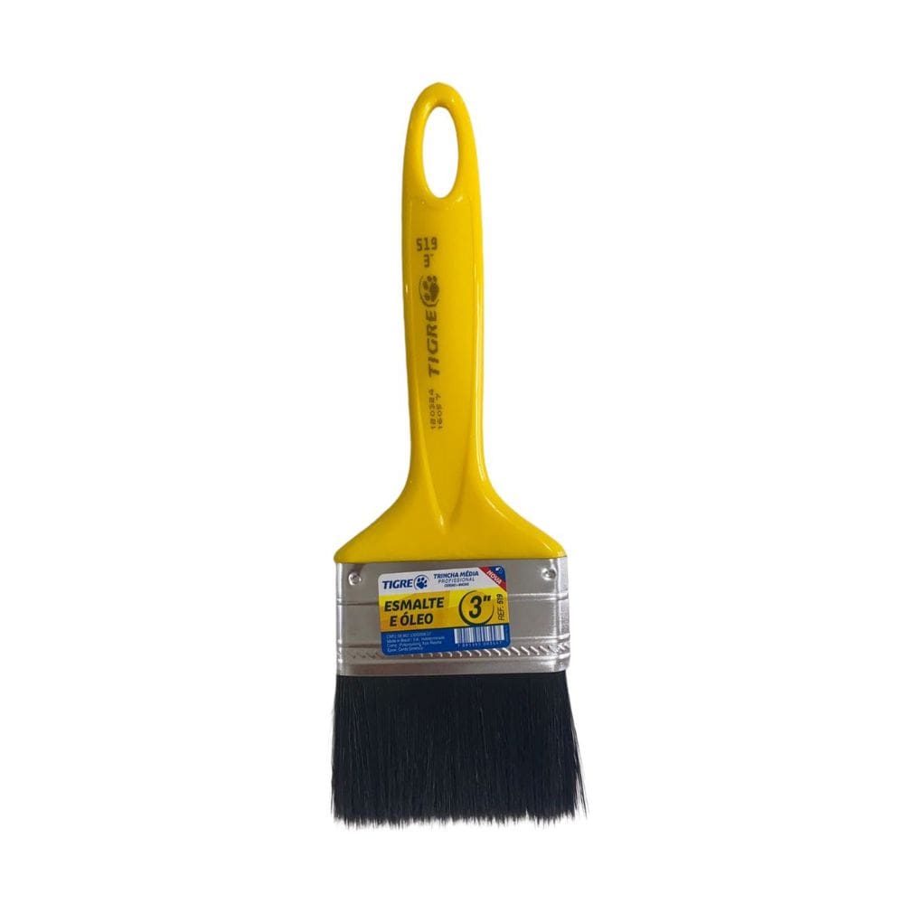 Trincha Pincel P/ Pintura Tinta Esmalte Óleo 3`` Tigre