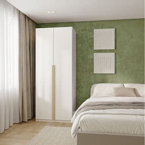 Guarda-roupa Modulado 2 Portas com Gavetas Jade Cabecasa Madeiramadeira Branco Fosco