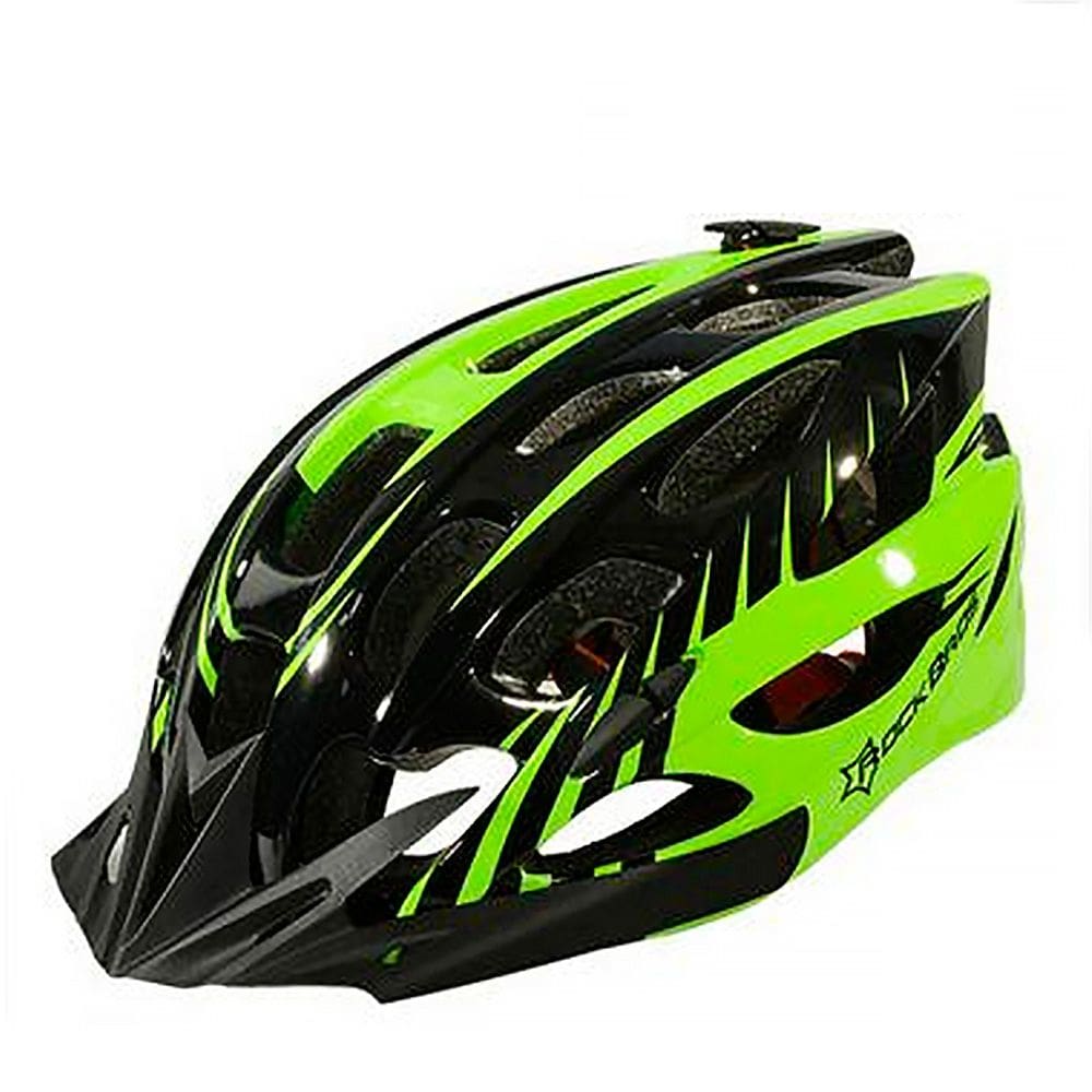 Capacete Bike Ciclismo Refletivo Preto e Verde Rockbros